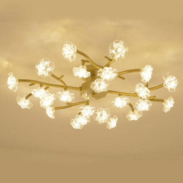 Nordic Creative Plum Blossom Tree Branch LED Semi-Flush Mount Ceiling Light - Image 15