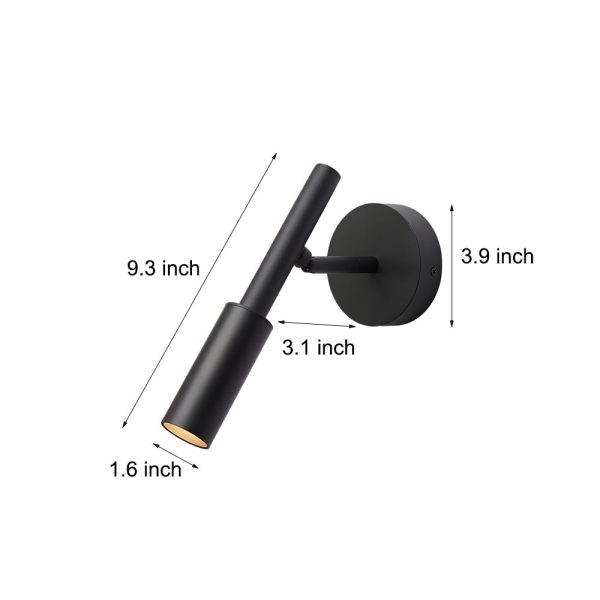 1-Light COB Adjustable Tubino Wall Light, 3-Step Dimming - Image 7