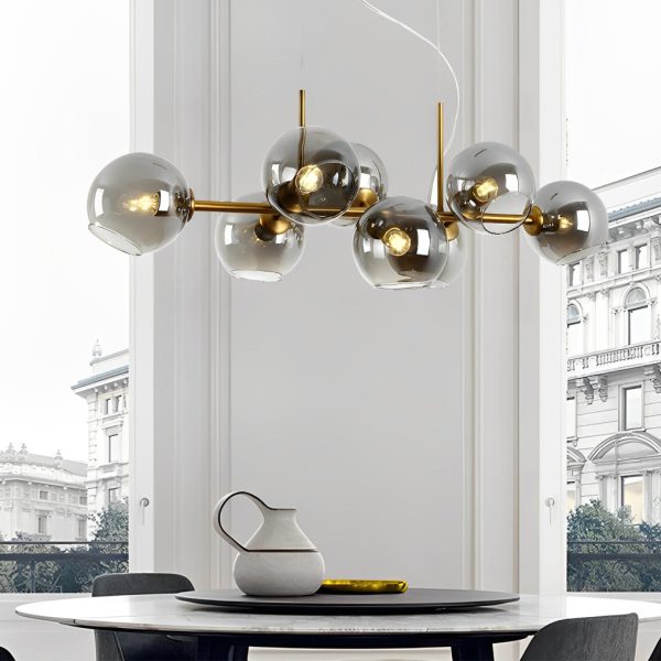 8 Lights Glass Shade LED Postmodern Chandelier Dining Room Light Fixtures - Image 8