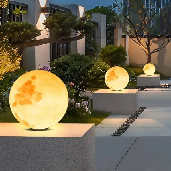 Moon Waterproof LED Modern Solar Post Caps Lights Pillar Light - Image 6
