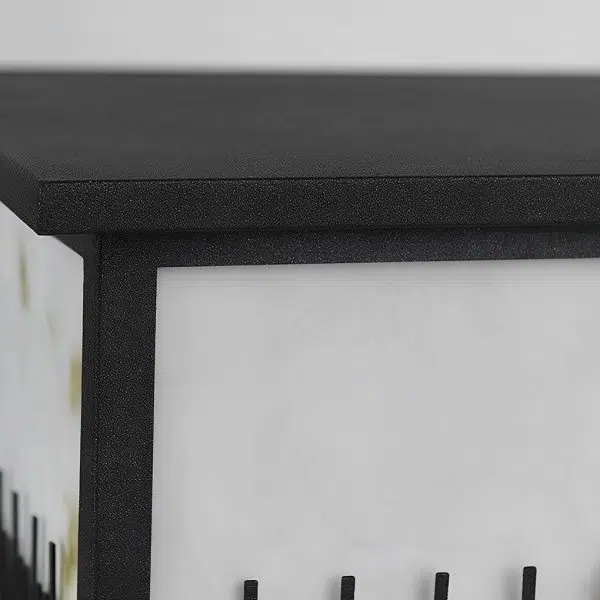 Square Waterproof 3 Step Dimming Black Retro Solar Fence Post Lights - Image 9