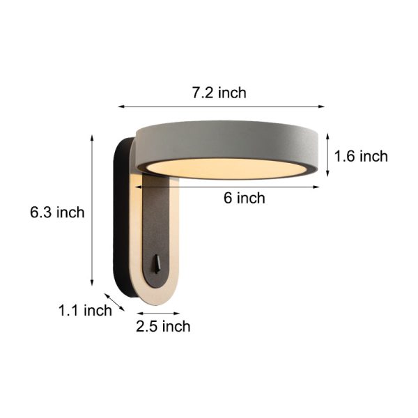 Round Creative Adjustable LED White Simple Modern Wall Light Fixture - Image 7