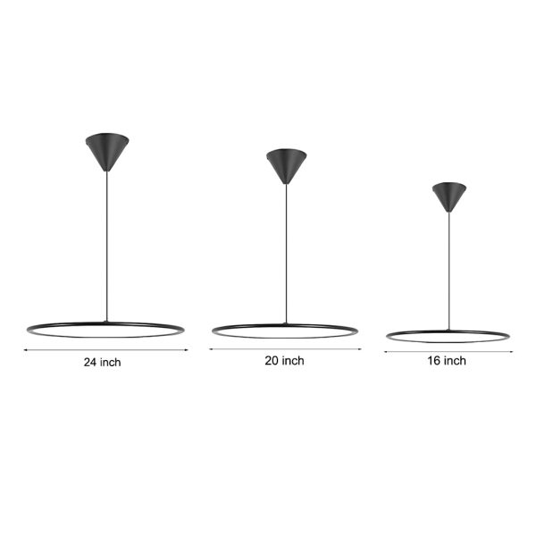 Minimalist Modern Circle Linear Industrial Pendant Lighting - Image 9