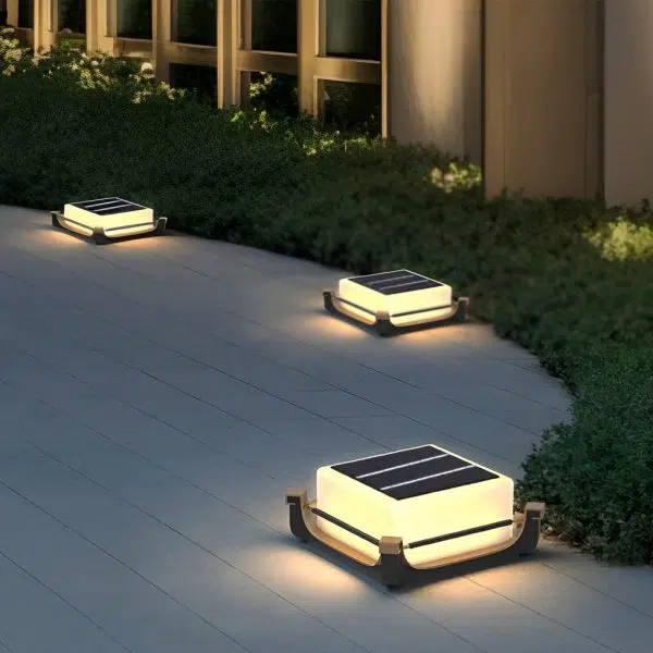 Waterproof LED Modern Solar Deck Post Lights Outdoor Fence Post Lights - Image 6