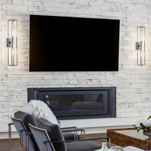 Simple Metal Frame Glass Shade American Style Wall Sconce Lighting - Image 3