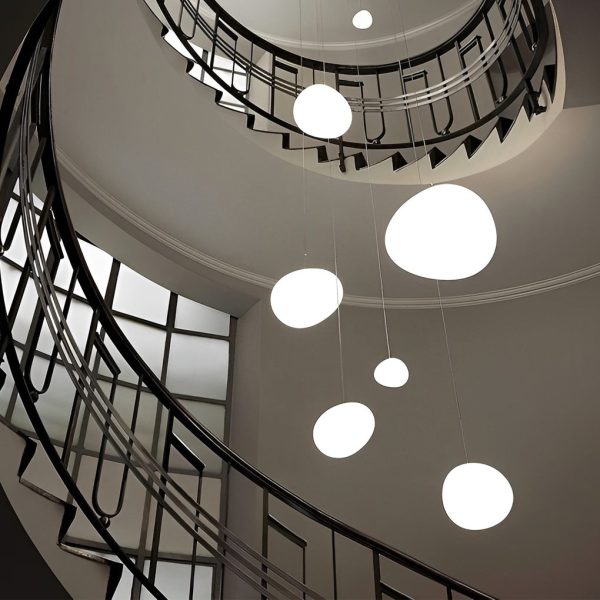 Creative Glass Round Ball LED White Modern Pendant Light Hanging Lamp - Image 7