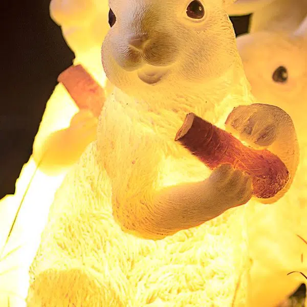 Resin and Fiberglass Rabbit Garden Lights Modern Waterproof Outdoor Lighting - Image 5