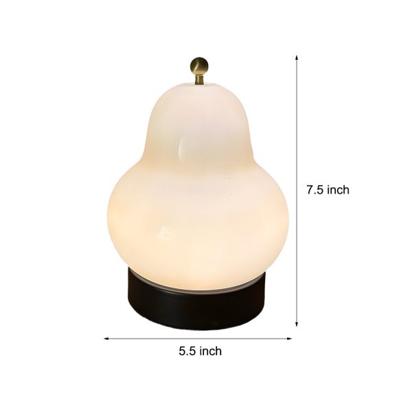 7.5 inch Glass Pear LED Table Ambient Lamp with Touch Switch - Image 8