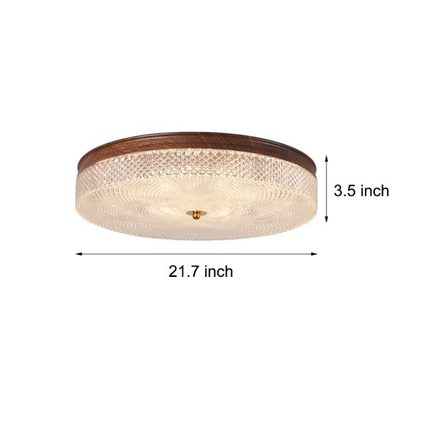 Round Acrylic LED Dimmable with Remote Control Retro Ceiling Lights Fixture - Image 7