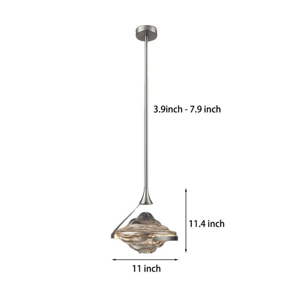 Luxury Creative Glass Ufo Spinning Top LED Modern Bedside Pendant Lights - Image 7