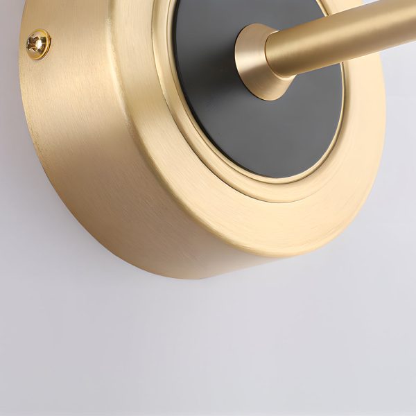 Adjustable LED Bathroom Vanity Mirror Light with Rotatable Flat Bar in Gold/Black Finish - Image 6