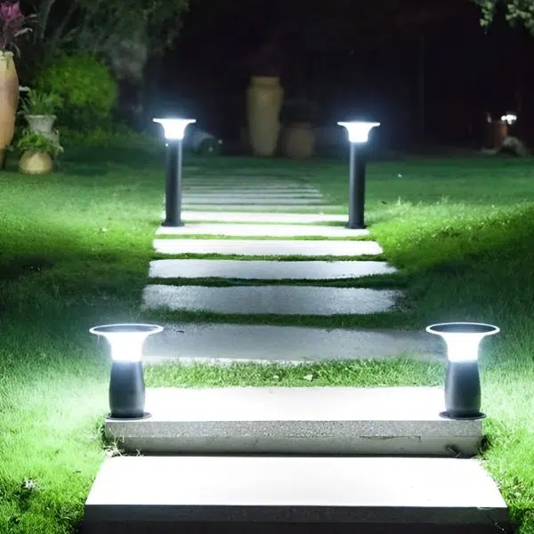 Efficient 3.5W Solar LED Path Downlights 360?? Modern Black Landscape Lighting - Image 2