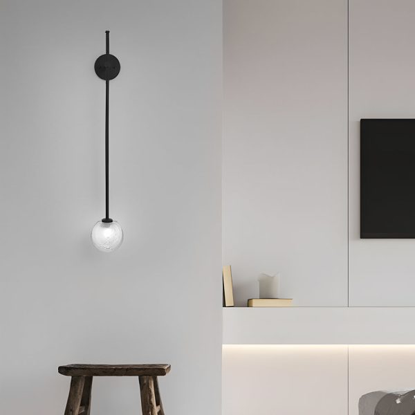 1-Light Glass Bubble Globe Slim Wall Light - Image 6