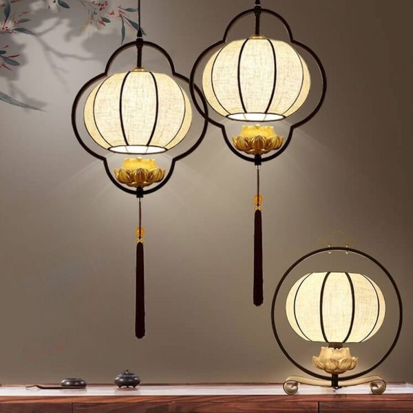 Chinese Retro Light Luxury Wrought Iron 1-Light Pendant Light - Image 22