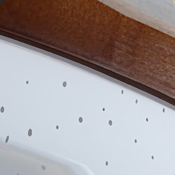 Round Square Wood Three Step Dimming Modern LED Ceiling Lights Fixture - Image 5