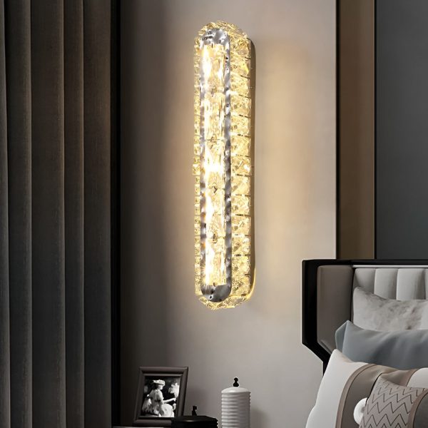 Double Strip Three Step Dimming Light LED Crystal Modern Wall Lamp Wall Sconce Lighting - Image 2