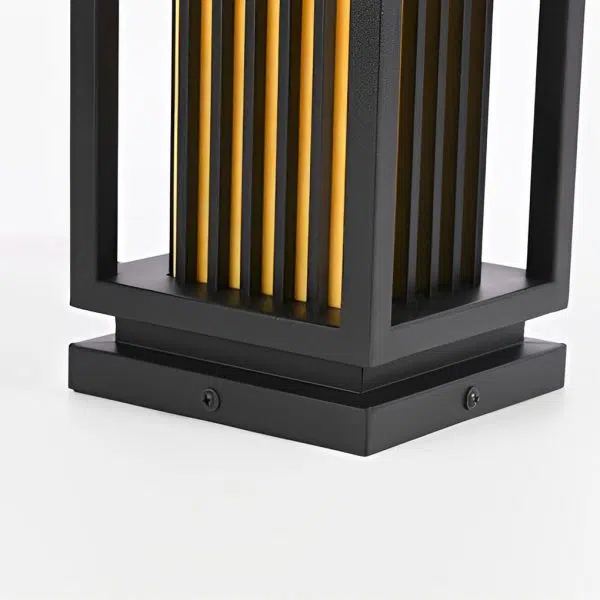 Modern Black LED Cage Pathway Lawn Lamp - Image 8
