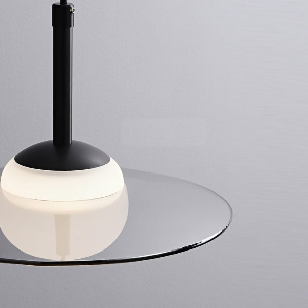 Minimalist Glass UFO LED Black Nordic Chandelier Kitchen Pendant Lighting - Image 9
