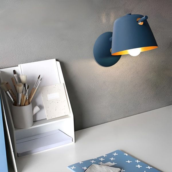 Hat-style Matte Metal Nordic Mounted Modern Wall Sconce Lighting - Image 9