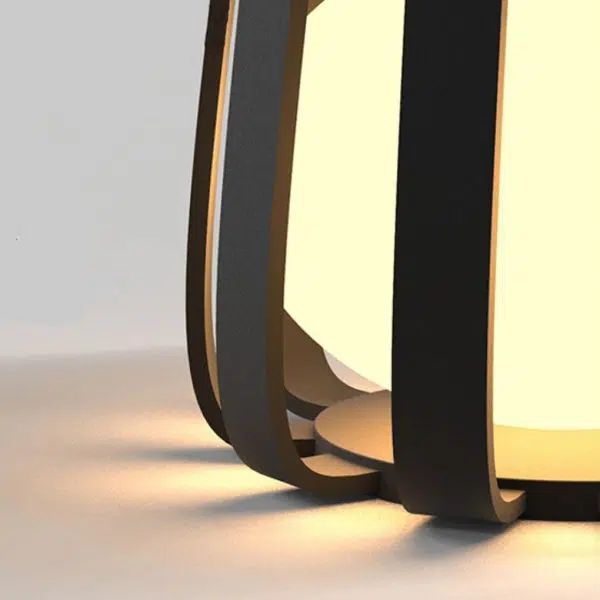 Round Waterproof RGB Iron Small Coffee Table Solar Light Outdoor Lanterns - Image 9