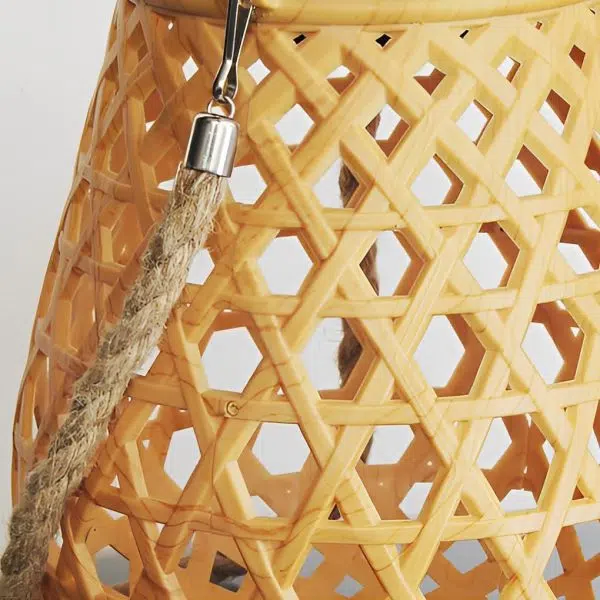 Portable Creative Bamboo Rattan LED Upgrade USB Solar Outdoor Lanterns - Image 7