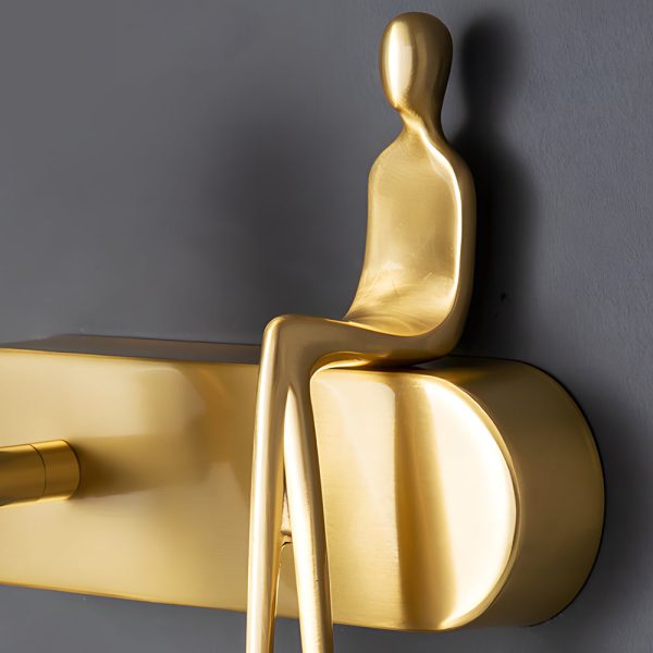 Brass Villain Wall Lamp - 1-Light Slender Adjustable LED Wall Spotlight - Image 5