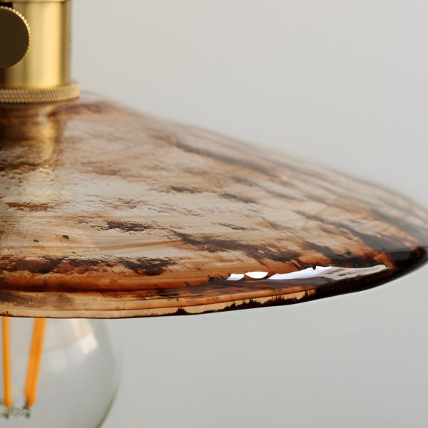 Circular Brown Glass LED 4W Creative Retro Island Lights Pendant Lights - Image 9