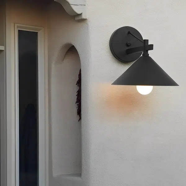 Conical Simple Waterproof Retro American-style Outdoor Wall Sconce Lighting - Image 4