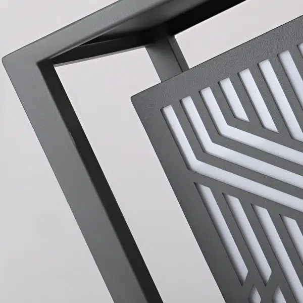 Gray Retro Aesthetic Waterproof LED Outdoor Pathway Cuboid Lantern - Image 9