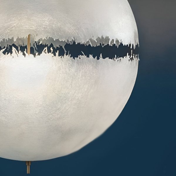 Creative Moon Shaped LED White Nordic Chandelier Pendant Light Fixtures - Image 9