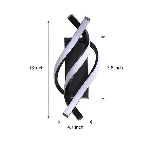 Spiral Minimalist Three Step Dimming LED Modern Wall Lamp Sconces Lighting - Image 7