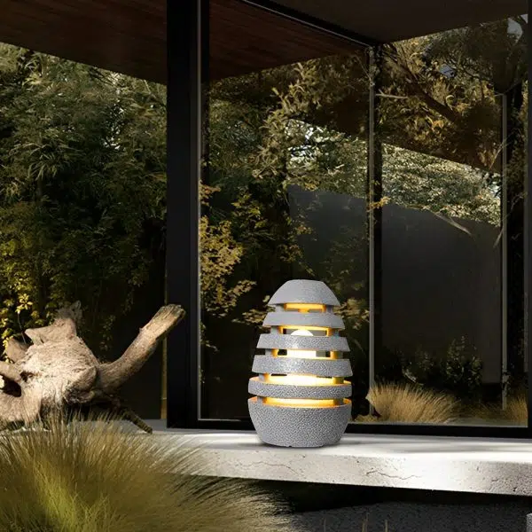 Resin Egg Shaped Waterproof LED Modern Outdoor Lawn Light Garden Lights - Image 6