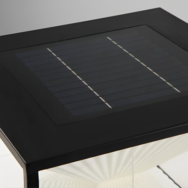 Square Creative Hourglass Shape LED Waterproof Solar Fence Post Lights - Image 9