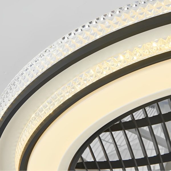 Intelligent Timing Mute LED Modern Bladeless Ceiling Fans with Light - Image 9