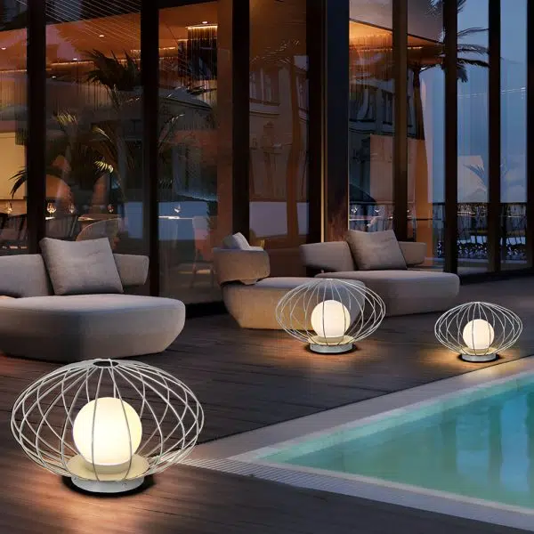 Mushroom Cage Shape LED Waterproof Modern Lawn Lamp Outdoor Lights - Image 6