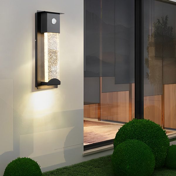 Minimalist Crystal Bubble Glass Waterproof LED Motion Sensor Wall Lamp - Image 6