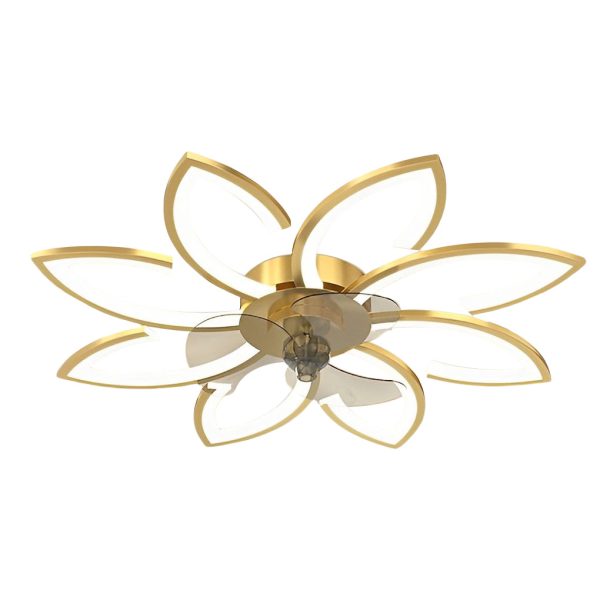 Flower Smart Silent Stepless Dimming LED Modern Ceiling Fan Light - Image 20