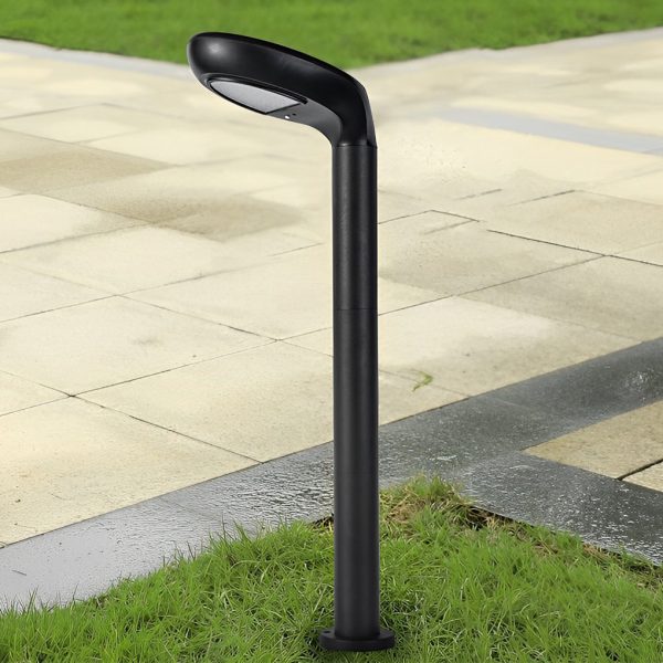 Minimalist Solar Powered Lawn Lights Sleek Aluminum Black Garden Lamp - Image 8