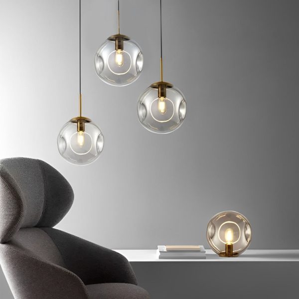 Creative Glass Globe Metal Nordic Small Chandelier Pendant Lighting - Image 6