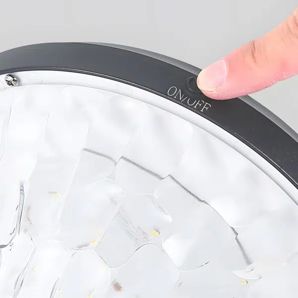 9-inch High Black Round LED Solar Post/Pier Light - Image 7