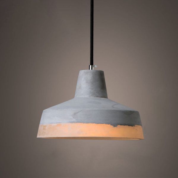 Industrial Minimalist Grey Shade 1-Light  Cement Pendant Light - Image 17