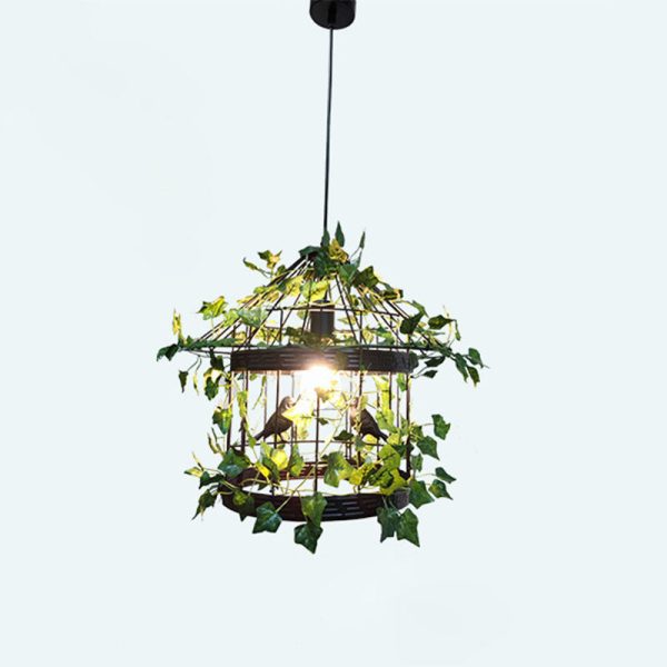 Retro Creative Plant Birdcage 1-Light Pendant Light - Image 7
