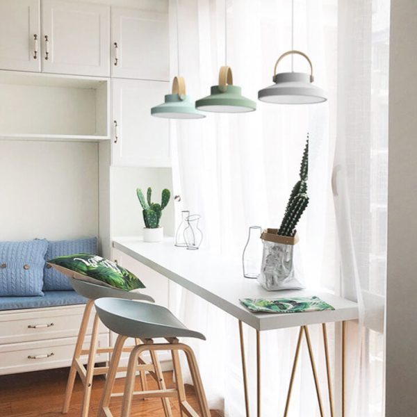 Nordic Macaron Ring Dome 1-Light LED Pendant Light - Image 9