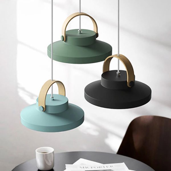 Nordic Macaron Ring Dome 1-Light LED Pendant Light - Image 4