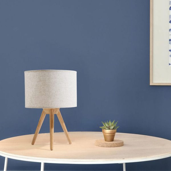 Modern Fabric Wooden 1-Light Table Lamps - Image 2