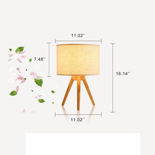 Modern Fabric Wooden 1-Light Table Lamps - Image 7
