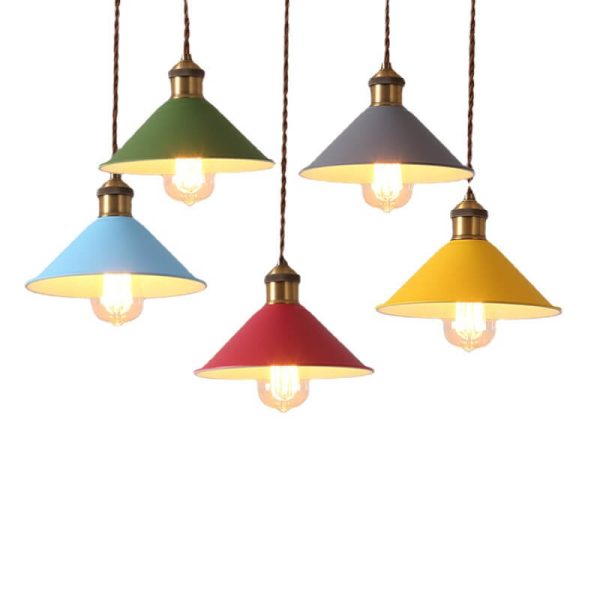 Nordic Macaron Bell Shade Metal 1-Light Pendant Light - Image 7