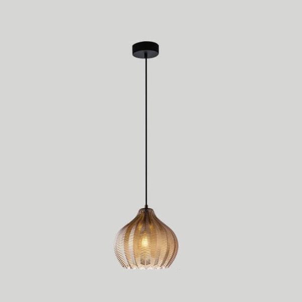 Nordic Textured Wavy Glass 1-Light Barrel Pendant Light - Image 12