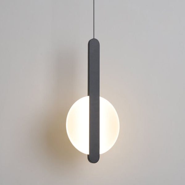 Modern Minimalist Metal Round Shape 1-Light LED Pendant Light - Image 9