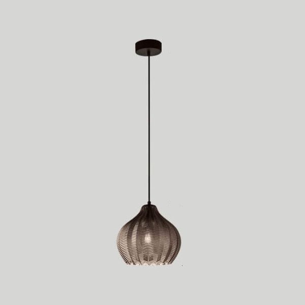 Nordic Textured Wavy Glass 1-Light Barrel Pendant Light - Image 13